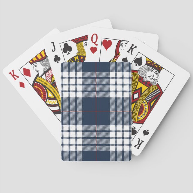 Chequered pattern playing cards (Back)
