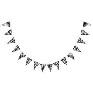 Chequered Pattern Race Car Theme Bunting Flags
