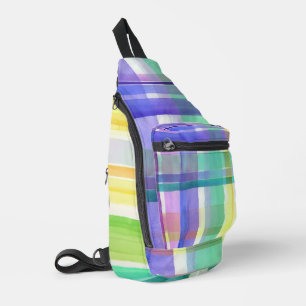Chequered Pattern Sling Bag