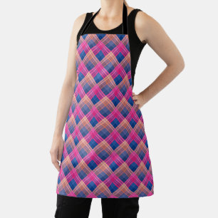 Chequered pattern with zig zag colouring apron