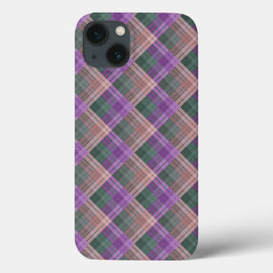 Chequered pattern with zig zag colouring iPhone 13 case