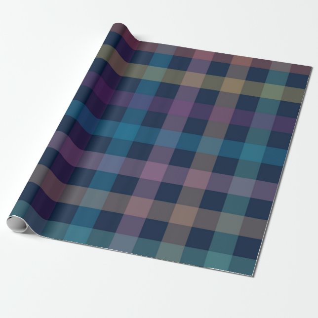 Chequered pattern wrapping paper (Unrolled)