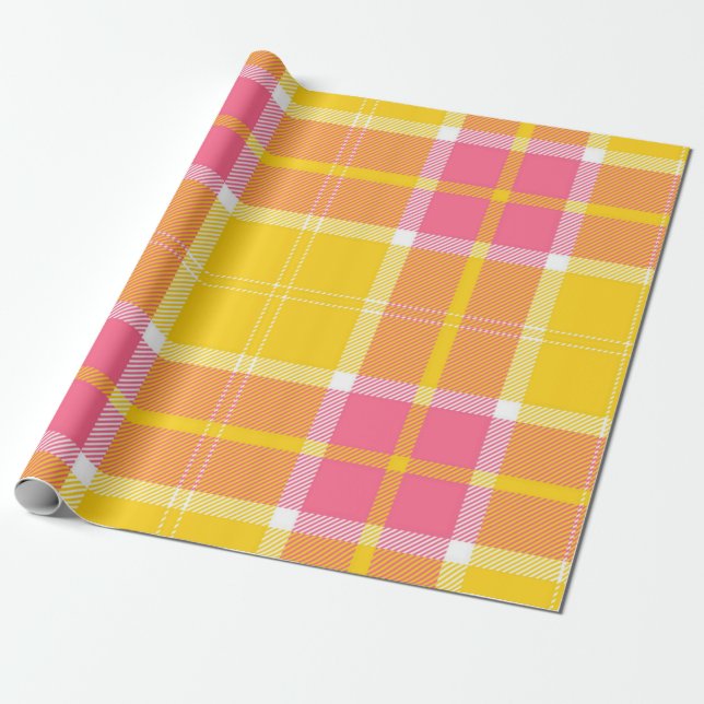 Chequered pattern wrapping paper (Unrolled)