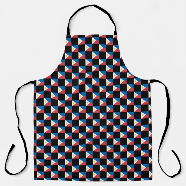 Chequered Philippines Flag Pattern  Apron (Front)