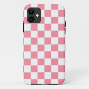 Chequered pink and White  iPhone 11 Case