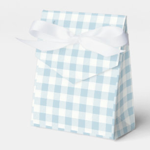 Chequered Plaid Blue Plaid Favor Box