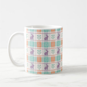 Chequered Plaid Easter Coffee Mug