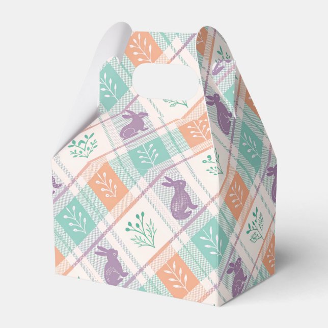 Chequered Plaid Easter   Favor Box (Back Side)