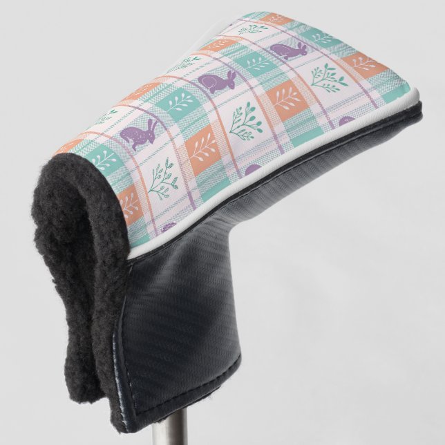 Chequered Plaid Easter   Golf Head Cover (3/4 Front)