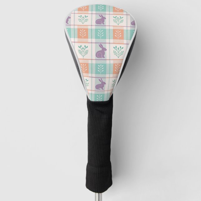 Chequered Plaid Easter   Golf Head Cover (Front)