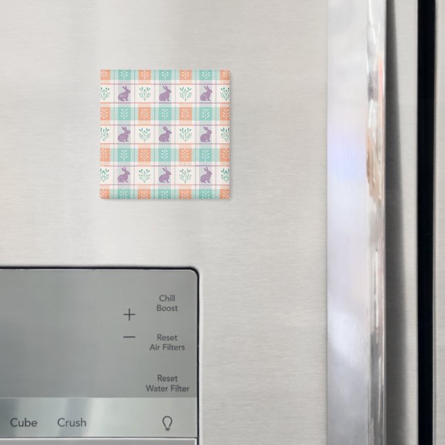 Chequered Plaid Easter   Magnet (In Situ (Fridge))