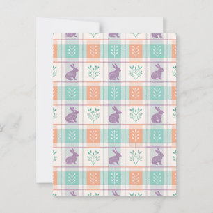 Chequered Plaid Easter   Postcard