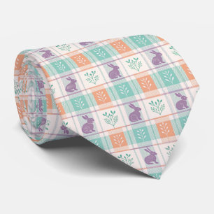 Chequered Plaid Easter   Tie