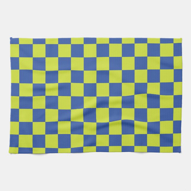 chequered police pattern kitchen towel (Horizontal)