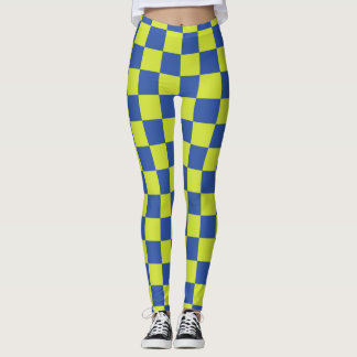 chequered police pattern leggings