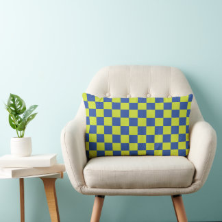 chequered police pattern lumbar pillow