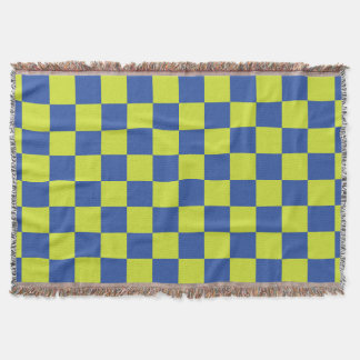 chequered police pattern throw blanket