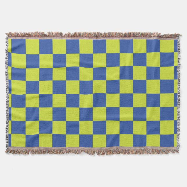 chequered police pattern throw blanket (Front)