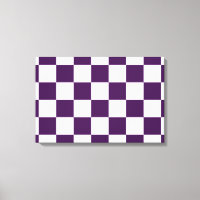 Chequered Purple and White