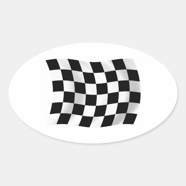 Chequered Racing Flag Sticker (Front)