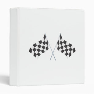 chequered racing flags graphic binder