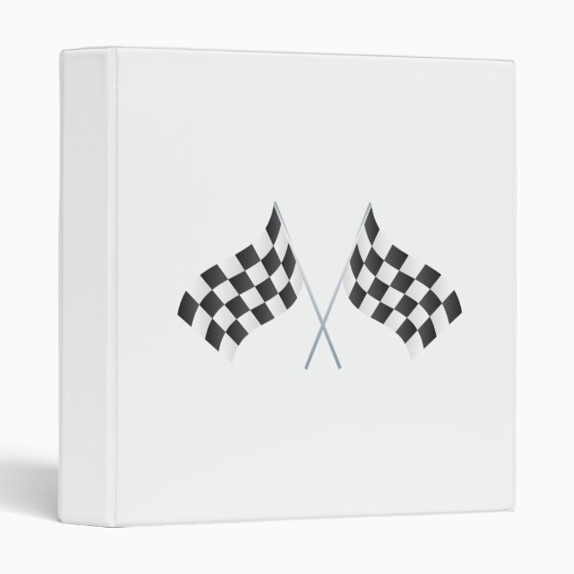 chequered racing flags graphic binder (Front/Spine)