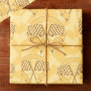 Chequered Racing Flags Wrapping Paper