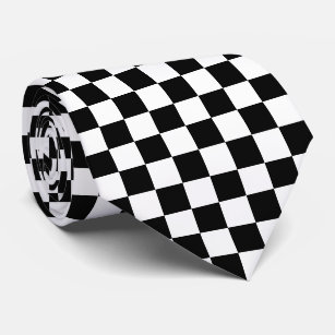 Chequered Racing Seamless Pattern Tie