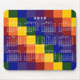 Pastel Rainbow Balloons 2023 Calendar Mousepad
