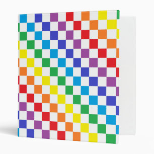 Chequered Rainbow Binder