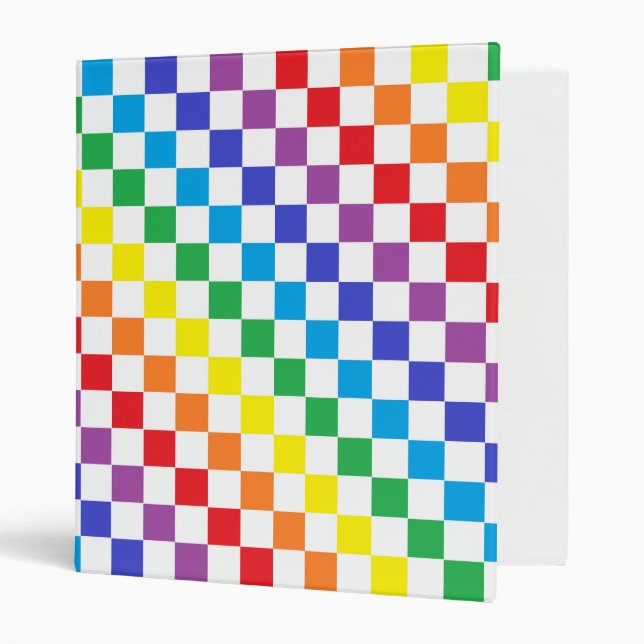Chequered Rainbow Binder (Front/Inside)