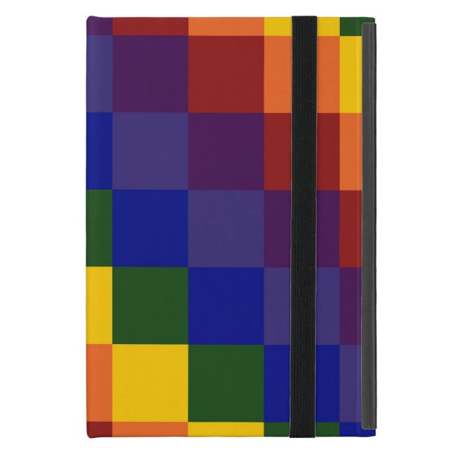 Chequered Rainbow iPad Mini Case (Front Closed)