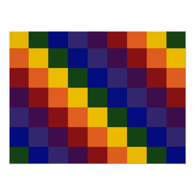 Chequered Rainbow Poster (Front)