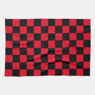 Chequered Red  and Black  Kitchen Towel