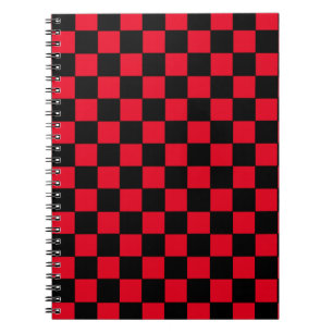 Chequered Red and Black Notebook