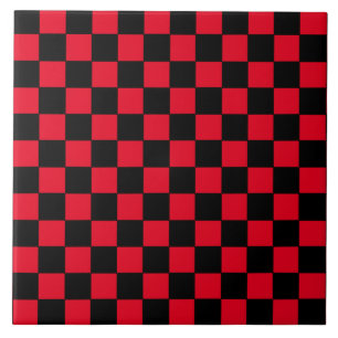 Chequered Red and Black Tile