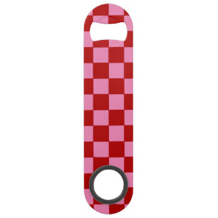 Chequered Red and Hot Pink Bar Key