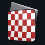 Chequered Red and White Laptop Sleeve<br><div class="desc">Cool classic red and white chequered pattern is made of rows of alternating white and red squares. Feel free to customize the product to make it your own. Digitally created 9000 x 6000 pixel image. Copyright ©2013 Claire E. Skinner, All rights reserved. To see this design on other items, click...</div>