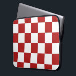 Chequered Red and White Laptop Sleeve<br><div class="desc">Cool classic red and white chequered pattern is made of rows of alternating white and red squares. Feel free to customize the product to make it your own. Digitally created 9000 x 6000 pixel image. Copyright ©2013 Claire E. Skinner, All rights reserved. To see this design on other items, click...</div>