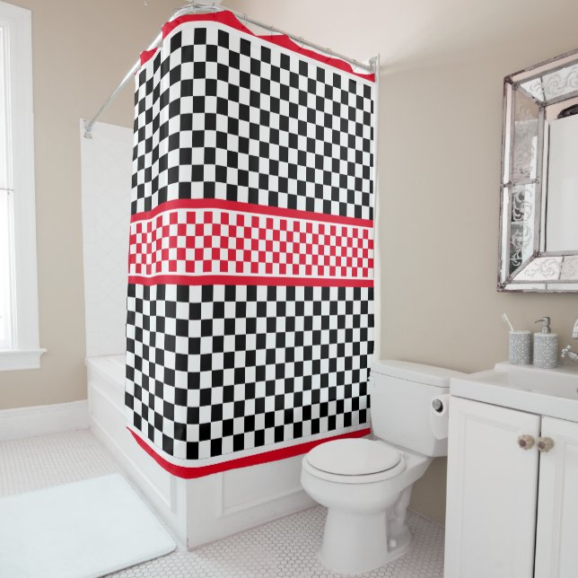 Chequered Red White Black  (In Situ)