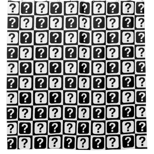 Chequered Riddle Question Mark Pattern Design  (Front)