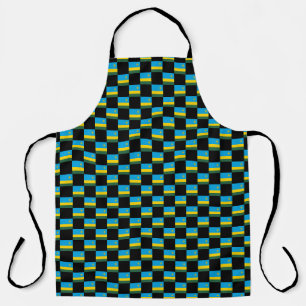Chequered Rwanda Flag Pattern  Apron