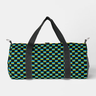 Chequered Rwanda Flag Pattern Duffle Bag