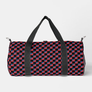 Chequered Samoa Flag Pattern  Duffle Bag