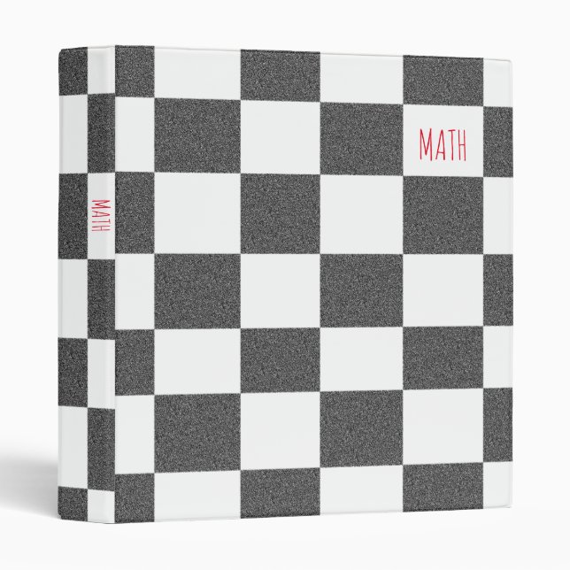 Chequered School Binder (Front/Spine)