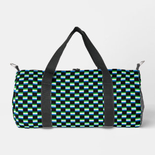 Chequered Sierra Leone Flag Pattern Duffle Bag