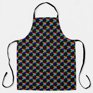 Chequered South Africa Flag Pattern  Apron
