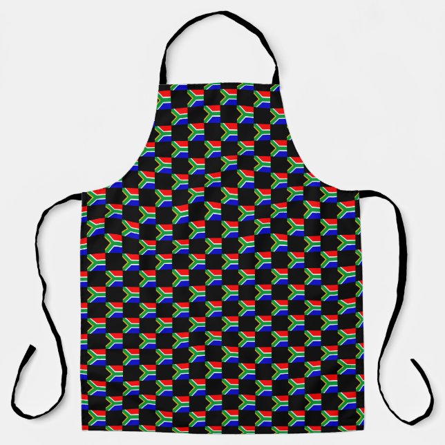 Chequered South Africa Flag Pattern  Apron (Front)