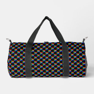Chequered South Africa Flag Pattern Duffle Bag