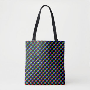 Chequered South Africa Flag Pattern  Tote Bag